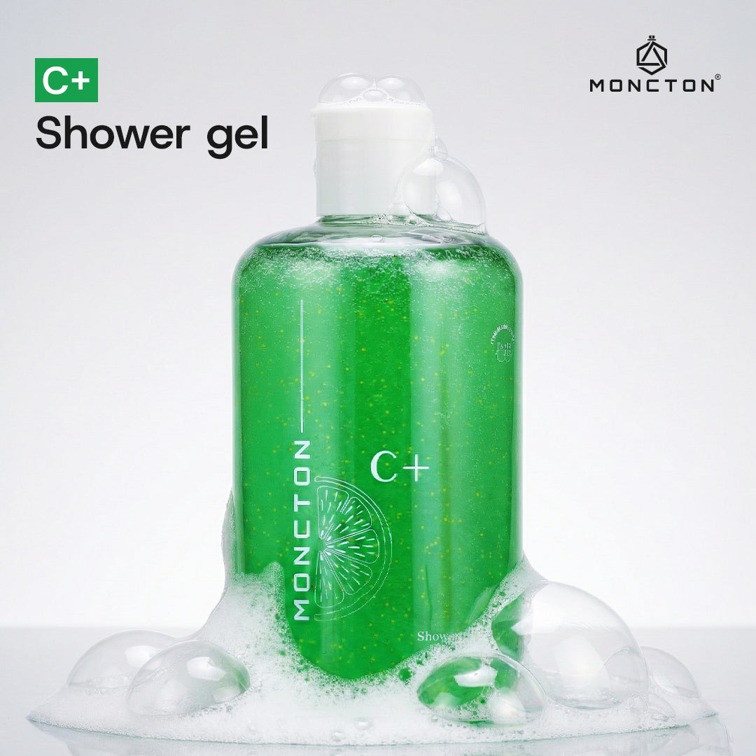 MONCTON C+ Vitamin C Brightening Shower Gel – 300ml | Glowing Skin, Deep Cleanse | Paraben-Free Body Wash