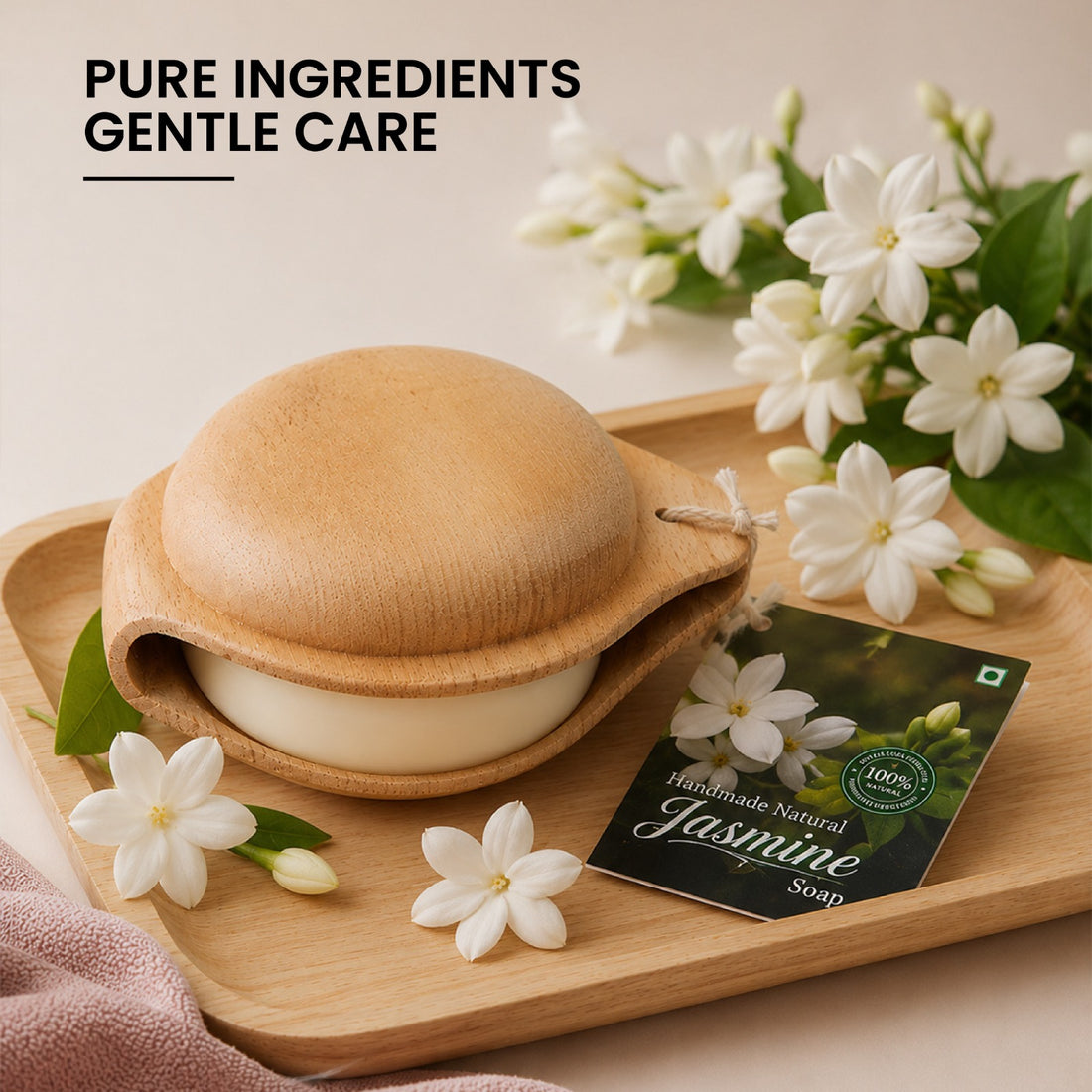 Moncton Natural Handmade Jasmine Soap for Deep Cleansing & Fresh Skin | 100g
