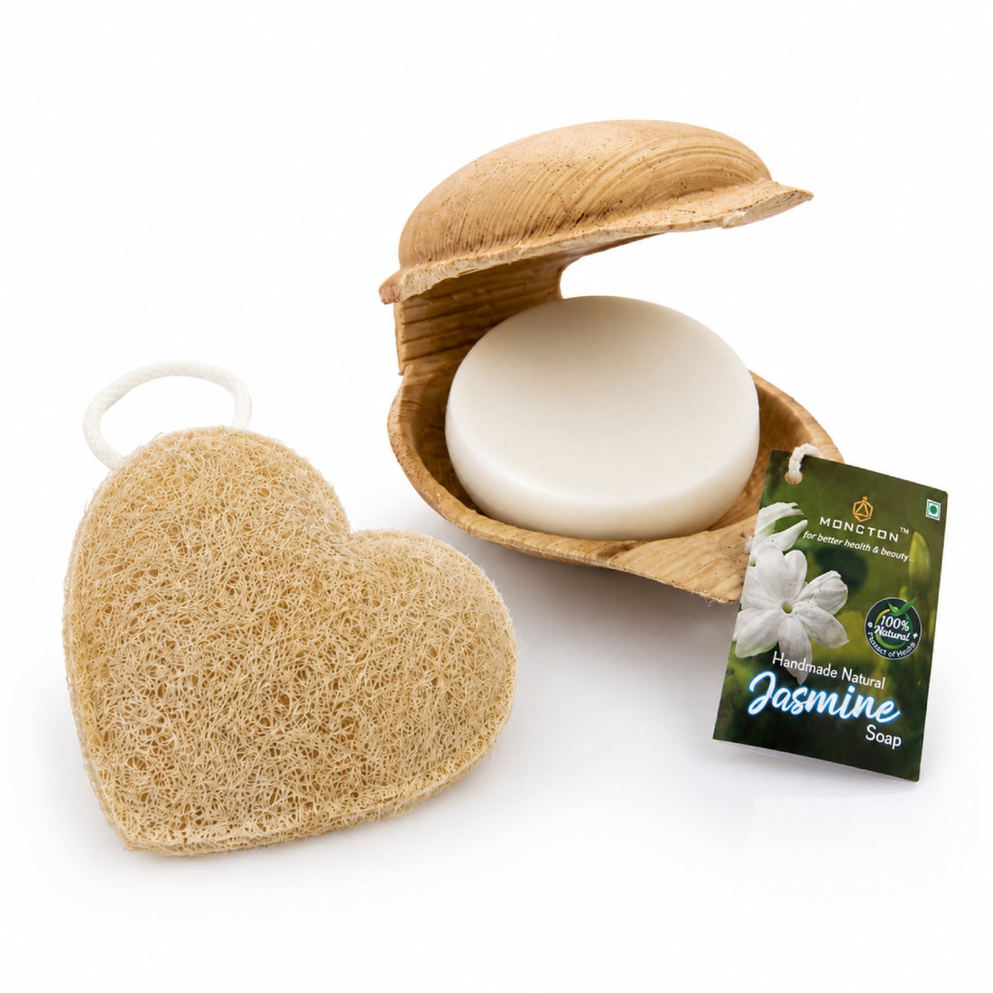 Moncton Natural Handmade Jasmine Soap for Deep Cleansing & Fresh Skin | 100g