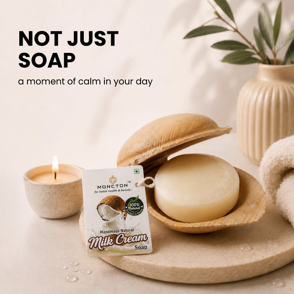 Moncton Milk Cream Hand Made Natural Soap | Product of kerala